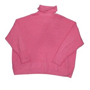 Womens Pink Turtleneck Sweater Oversized Dolman Sleeve Knit XXL Vince Camuto